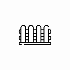 village fence icon sign vector