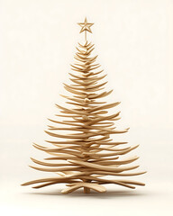 Modern Wooden Christmas Tree - Minimalist and Eco-Friendly Holiday Decor