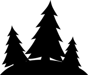 Pine trees vector. Pines vector
