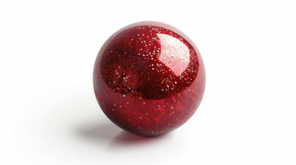 red christmas ball isolated on white
