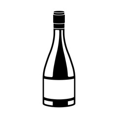 champagne icon. champagne bottle vector