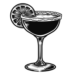 Classic margarita cocktail icon.