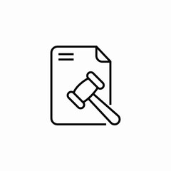 auction bid document icon sign vector
