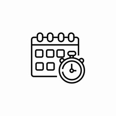 calendar timer date time icon sign vector