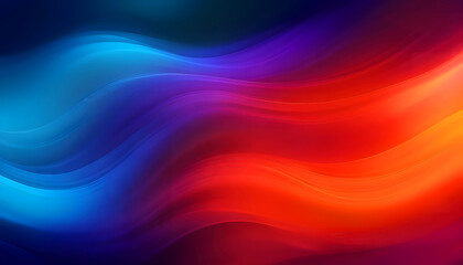 Obraz premium Abstract digital art with vibrant waves of blue, purple, orange, and red.
