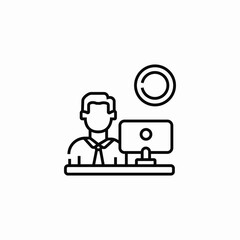 employee workplace icon sign vector