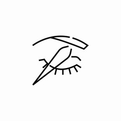 eyebrow plucking icon sign vector