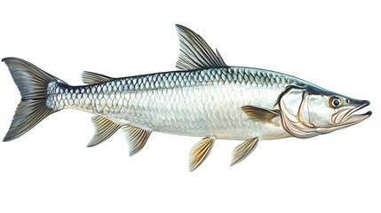 Fototapeta premium Tarpon Fish Isolated on White Background