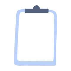 Blank clipboard. Evaluation, review, feedback, communication, assessment concept. Flat vector design isolated illustration.