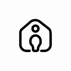 at home person icon sign vector