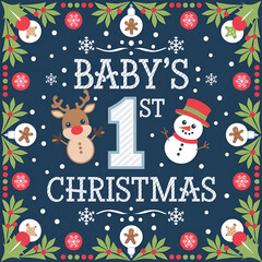 Fototapeta premium baby's 1st christmas