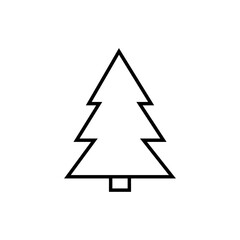 Christmas tree icon, isolated Xmas fir symbol, graphic design template, vector illustration