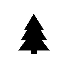 Christmas tree icon, isolated Xmas fir symbol, graphic design template, vector illustration