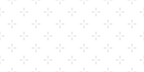 Subtle vector seamless pattern with small shiny star shapes, crosses, floral silhouettes. Simple minimalist geometric background. Abstract minimal white and gray texture. Repeated geo design