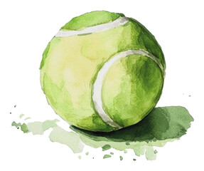 PNG Tennis ball watercolor illustration
