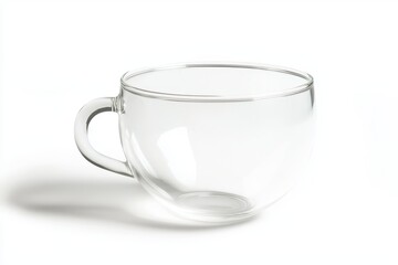 larer Glas Kaffeebecher transparente Teetasse rundes Design minimalistische Glastasse modern elegante Tasse f&uuml;r Kaffee Tee stilvolle Trinkgef&auml;&szlig; K&uuml;chenaccessoire zeitlose Glasoptik