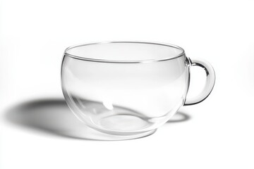larer Glas Kaffeebecher transparente Teetasse rundes Design minimalistische Glastasse modern elegante Tasse f&uuml;r Kaffee Tee stilvolle Trinkgef&auml;&szlig; K&uuml;chenaccessoire zeitlose Glasoptik
