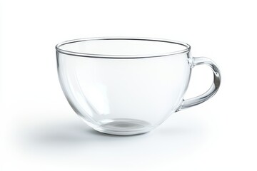 larer Glas Kaffeebecher transparente Teetasse rundes Design minimalistische Glastasse modern elegante Tasse f&uuml;r Kaffee Tee stilvolle Trinkgef&auml;&szlig; K&uuml;chenaccessoire zeitlose Glasoptik