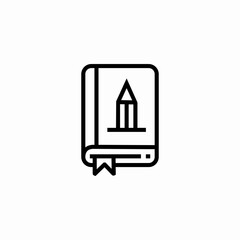 sketch book icon sign vector