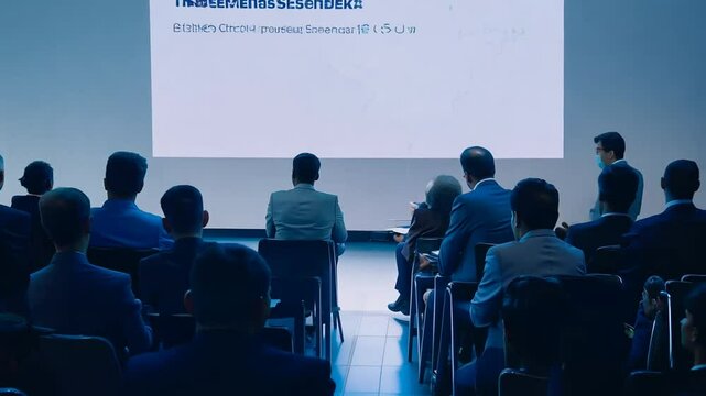 Audience Engaged at Business Seminar Conference Generative AI