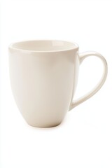 Minimalistische weiße Kaffeetasse Porzellan Tasse für Kaffee Tee schlichtes Design Moderne Tasse Fotografie weißer Hintergrund Dekoration Büro Küchendekor Geschenkidee für Kaffeeliebhaber