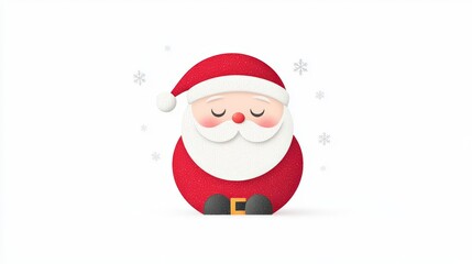 Cute Santa illustration for holiday celebration.