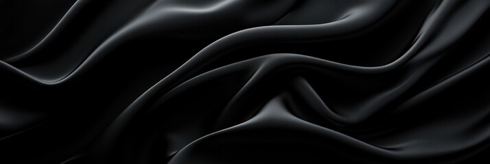 Obraz premium Black background with smooth and flowing curves, a high-end feel