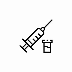 blood sample syringe icon sign vector