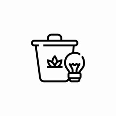 eco energy plant icon sign vector