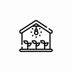 greenhouse light icon sign vector