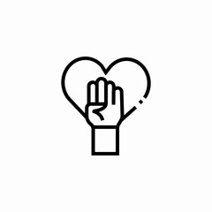 hand charity icon sign vector