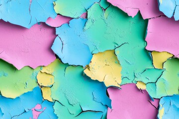 Obraz premium Vibrant Hues and Peeling Textures: A Kaleidoscope of Colors