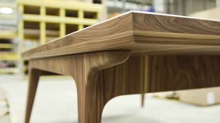 Craftsmanship at Its Finest: Worker Assembling American-Made Furniture with Ultra-Detailed Precision