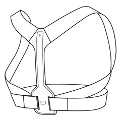 Technical Fashion Template for Utility Harness with Adjustable Straps

