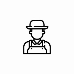 male farmer icon sign vector