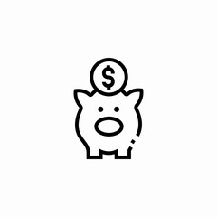 piggy bank icon sign vector