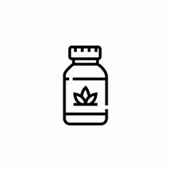 plant pills icon sign vector