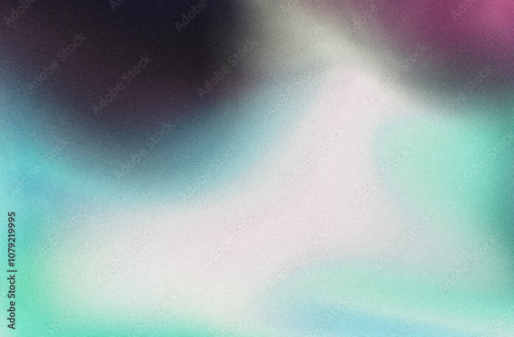 Wall mural abstract blurred grainy gradient background texture. colorful digital grain dust soft noise effect p