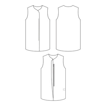 white vest fashion design sketches clip art preview