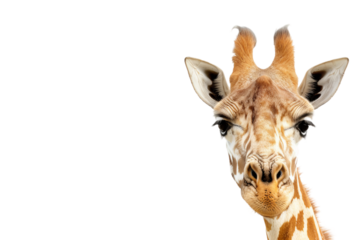 giraffe head isolated