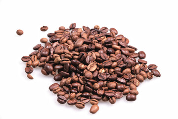 coffe beans on black background