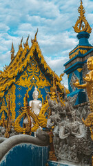 The blue temple in chiang tai Thailand