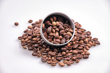 coffee beans in a cup
