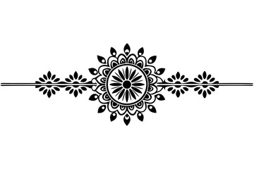 Decorative divider line concept vector silhouette 