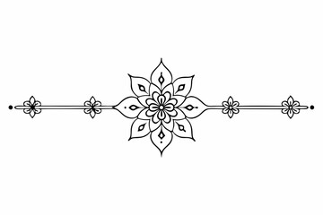 Decorative divider line concept vector silhouette 