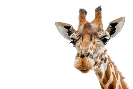 giraffe head isolated