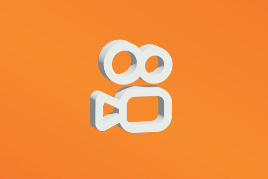 kwai logo in 3D rendering, short video social network icon. eps