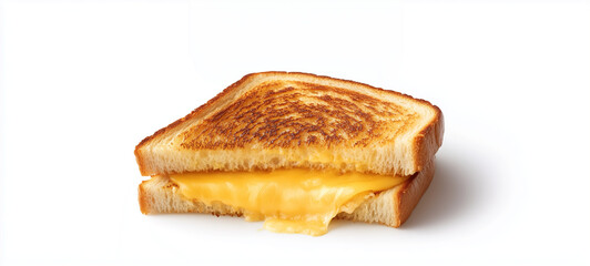 A grilled cheese sandwich isolated on a white background