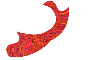 fliessende  wellenförmige Form  rot orange dynamisch