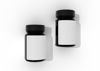 Probiotic Supplement Bottle Mockup